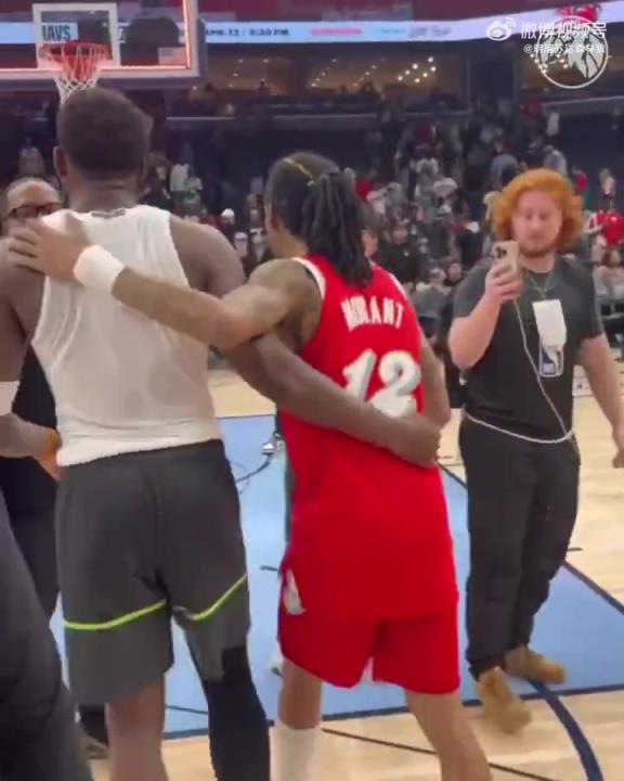 狼王&槍王惺惺相惜！華子賽后與莫蘭特相互致意！